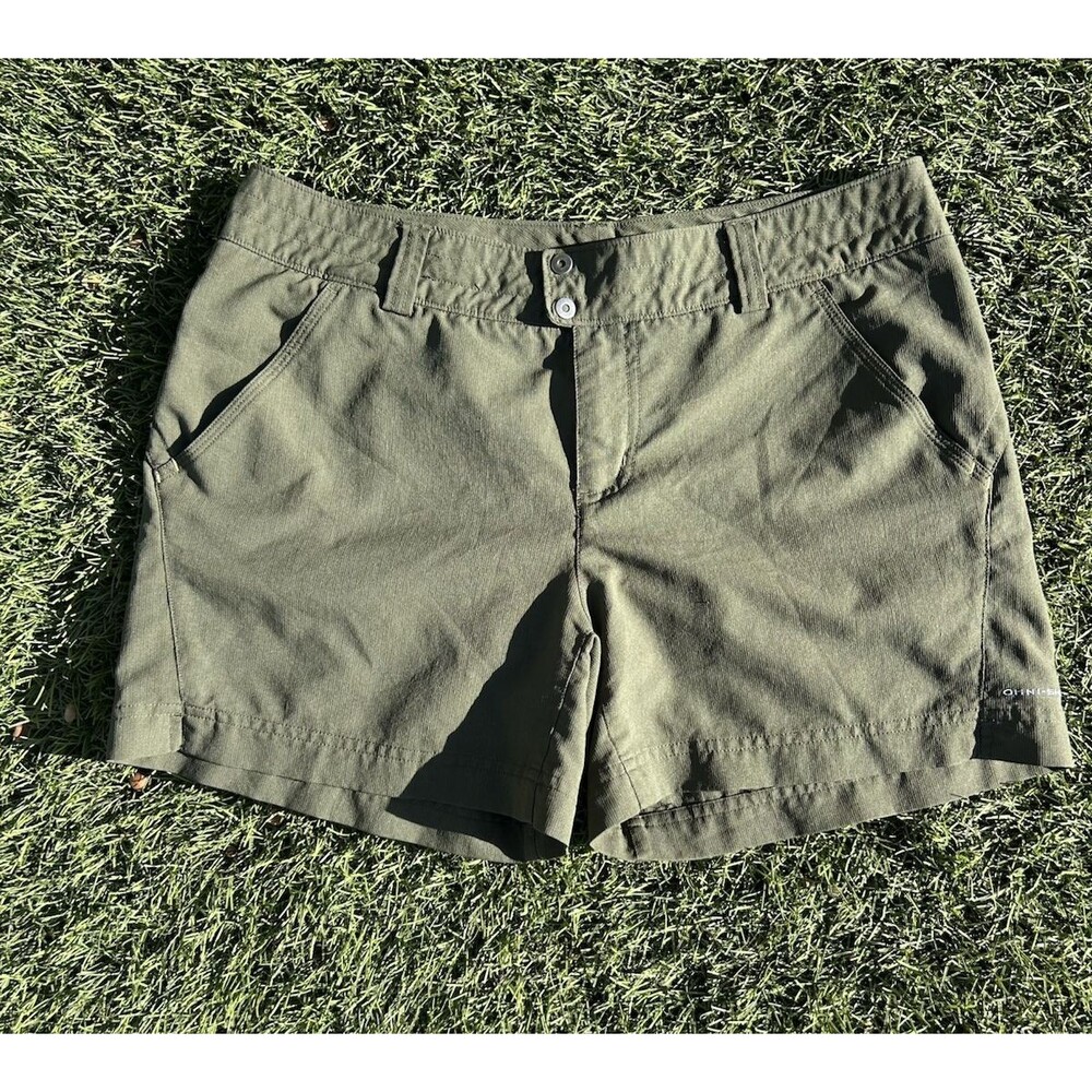 Columbia Titanium Omni-Shield Hiking Shorts Womens 12 Olive Green Outdoor